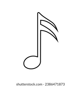 Music notes vector icon. Note illustration sign. Music symbol or logo.