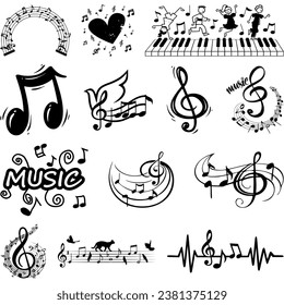 Music notes vector, music notes vector , music icons