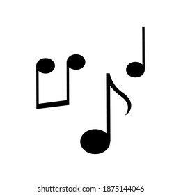 Iconos vectoriales de notas musicales, aislados. Ilustración del vector