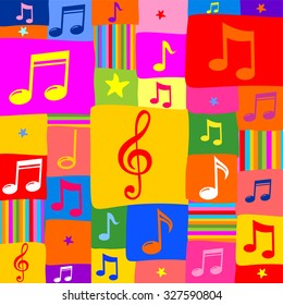 Music notes. Vector Illustration