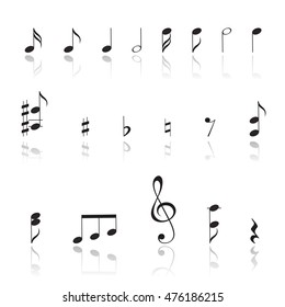 Music notes. Vector illustration.