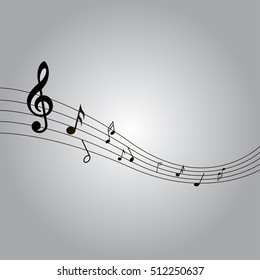 Music notes. Vector illustration.