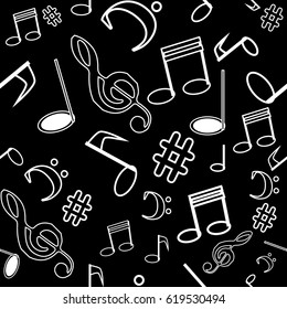 Music notes. Vector illustration