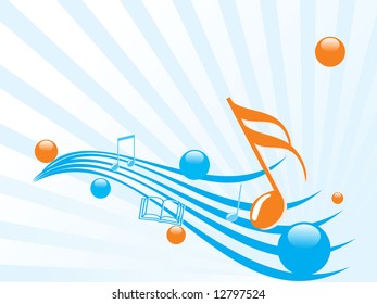 music notes vector illustration abstract background
