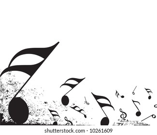 music notes vector illustration isolated on white