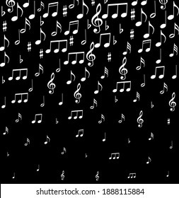 Music notes. Vector illustration. for print and web design on white background