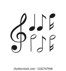 Music Notes Vector, Melody Notes