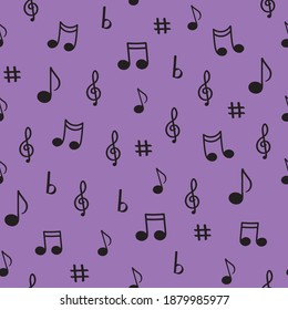 Music Notes is a vector repeat pattern designed by Lorraine Pare at BlueStarDesignsCo using Adobe Illustrator.  It is suitable for use in many mediums such as fabric, print, home decor.