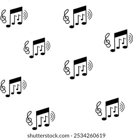 Music notes. Vector symbols on white background.