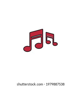 music notes vector type icon
