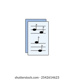 music notes vector type icon