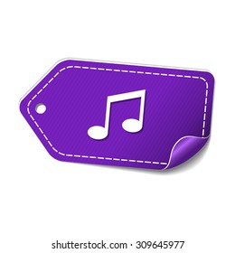 Music Notes Violet Vector Icon Design