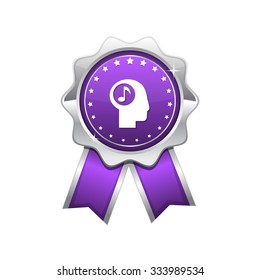 Music Notes Violet Vector Icon Design
