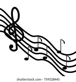 Musical Staff Notes Stock Vector (Royalty Free) 549539245