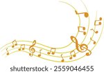 Music notes wave, Curve musical signs, sound wave line symbol, acoustic composition, Musical note, music sound, musical waves, Music increased wave