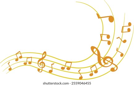 Music notes wave, Curve musical signs, sound wave line symbol, acoustic composition, Musical note, music sound, musical waves, Music increased wave