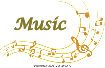 Music notes wave, Curve musical signs, sound wave line symbol, acoustic composition, Musical note, music sound, musical waves, Music increased wave