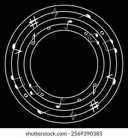 Music notes wave, Curve musical signs, sound wave line symbol, acoustic composition, Musical note, music sound, musical waves. Eps 10.