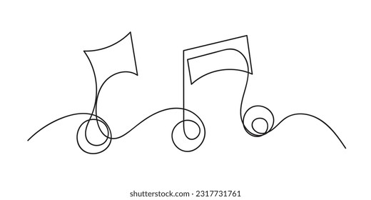 music notesmusic notes.simple line music notes chart.one tone line drawing minimalistic style
