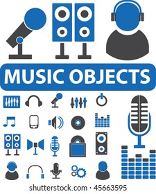 music objects. vector