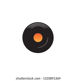 music old logo vector template design icon
