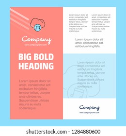 Music on cloud  Business Company Poster Template. with place for text and images. vector background
