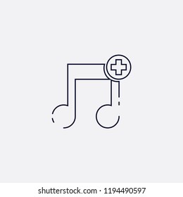 music on line icon, vector illustration