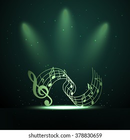 Music on the stage background template