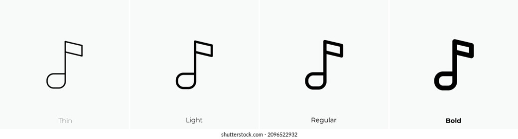 Musik ein Symbol. Thin, hellrosa und feines Design einzeln auf weißem Hintergrund