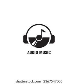 diseño de tono de la plantilla de logotipo del operador de música