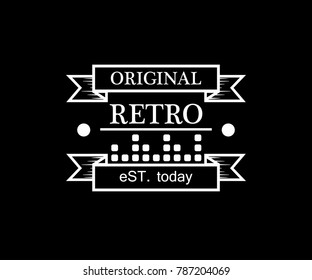music original retro badge design illustration
