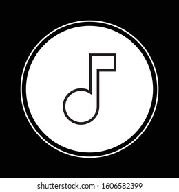 Music outline icon illustration isolated vector sign symbol
