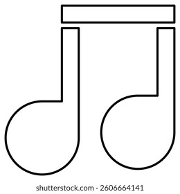 Music Outline icon Illustration style
