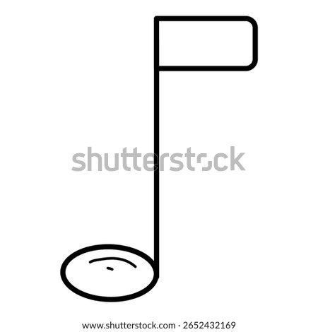 Music outline icon. Music notes outline icon