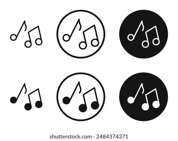 colección de Vector de íconos con contorno musical.