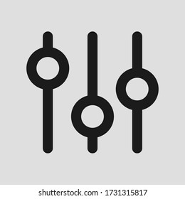 Music panel icon logo symbol. Vector graphic. Eps 10.