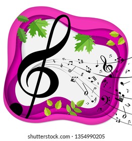 Music. Paper Spring Music Background