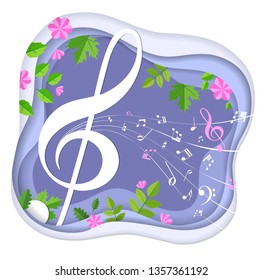Music. Paper Spring Music Background