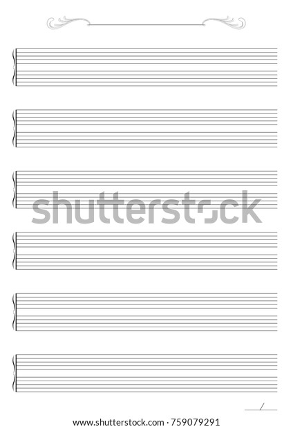 music paper template stock vector royalty free 759079291 music paper template