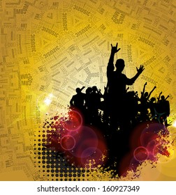 Music Party Background. Vector