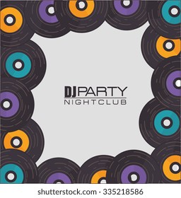 Music party festival graphic design, vector illustration