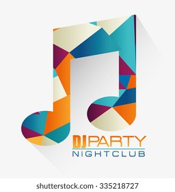 Music party festival graphic design, vector illustration