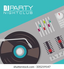 Music party festival graphic design, vector illustration