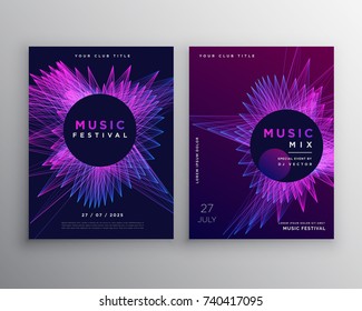 music party flyer poster invitation template design
