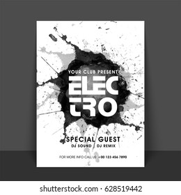Music Party Flyer, Template or Banner with abstract design.