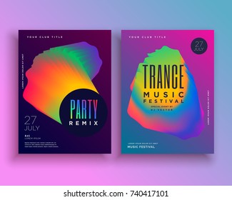music party flyer template design with vibrant abstract shape