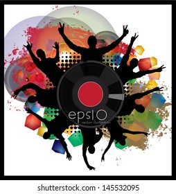 Music party illustration. Vector