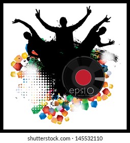 Music party illustration. Vector