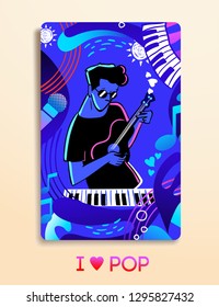 Music Party Poster Template : Vector Illustration