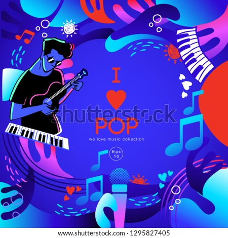 Music Party Poster Template : Vector Illustration